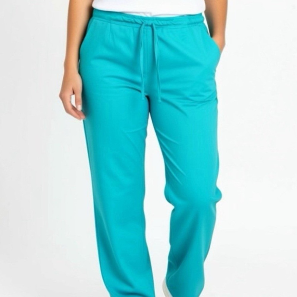 Cherokee Workwear‎ Modern Classic Scrub Pants 2XL Teal Blue Drawstring 1066 NWT